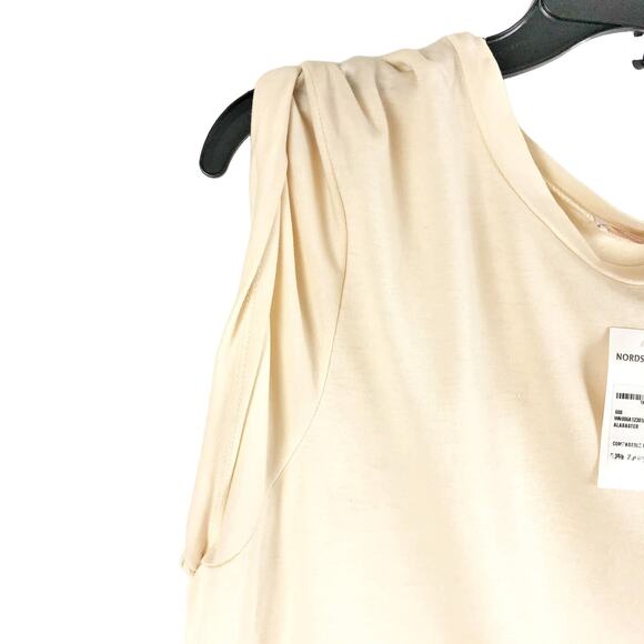 John Elliot Womens TShirt Dress Small Cream Alabaster  Sleeveless Pullover NWOT - Picture 3 of 11